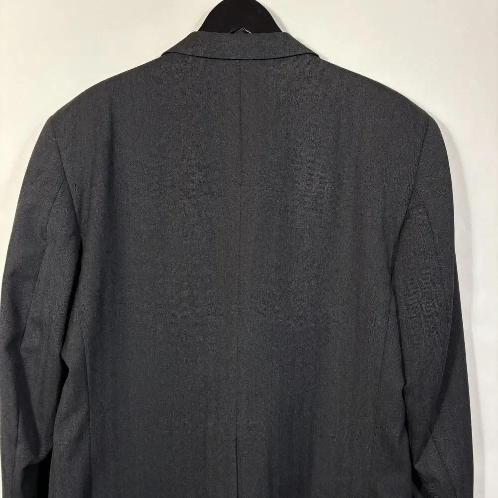Burberrys Wool Blazer Mens 42S (Estimated) Gray Pinstripe Vintage Burberry